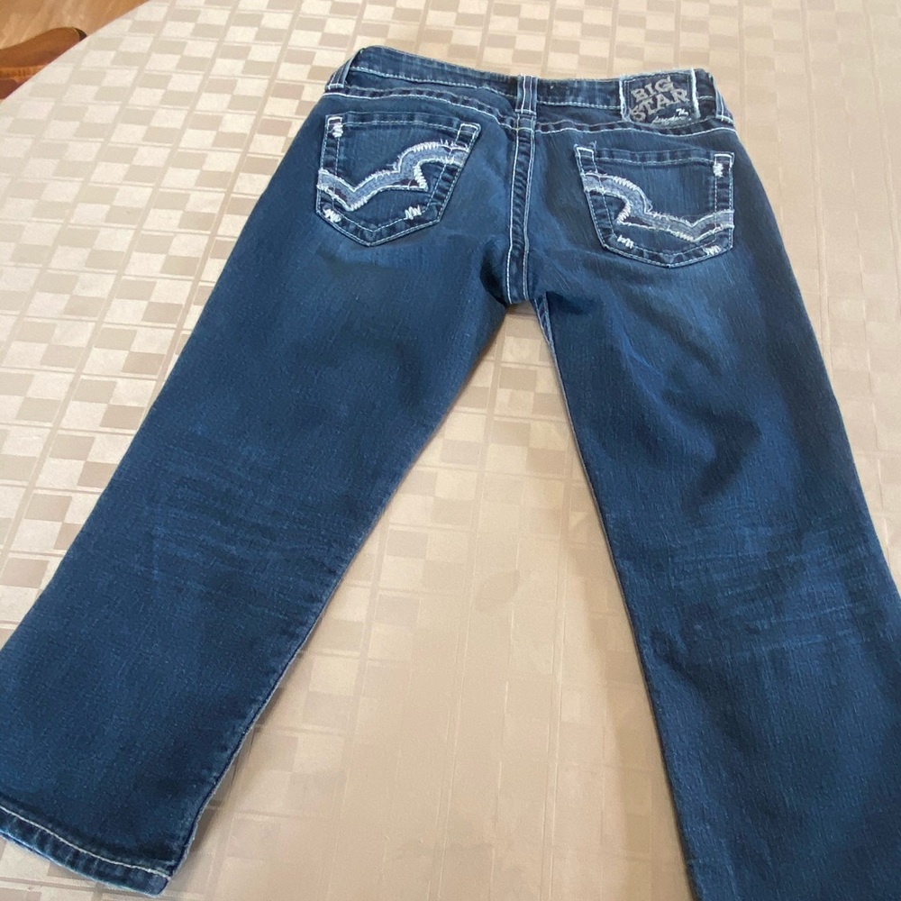 EUC BIG STAR Jeans Women CASEY K LOW‎ RISE FIT Stretch Capri Size 26R (2) X 20.